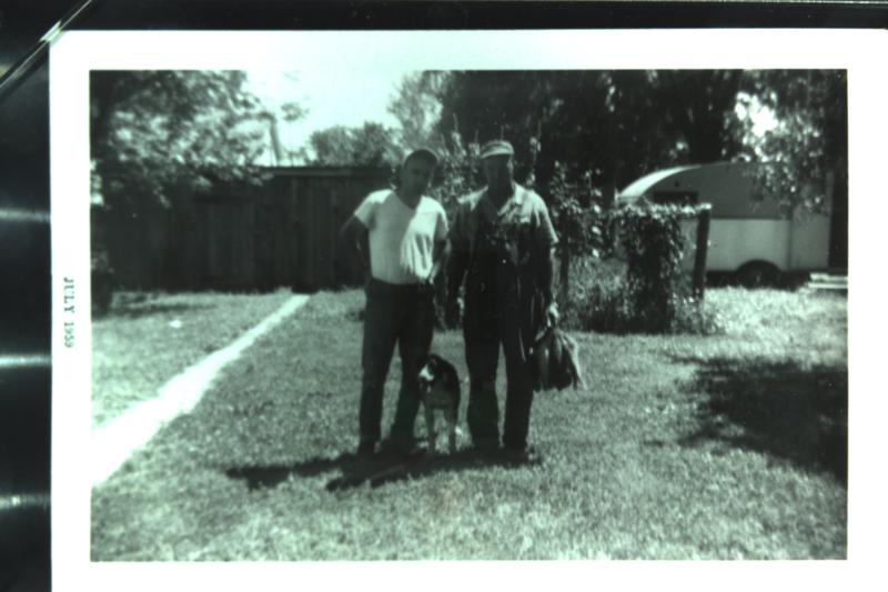 My Grandpa Gray (R) with his brother Jack after a successful hunt with Ring in 1959.